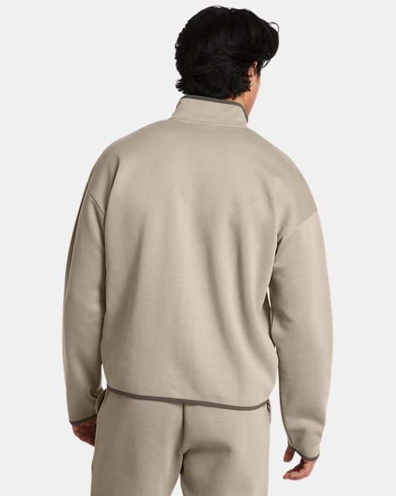 Men's Project Rock Essential Fleece Full-Zip in Brown image number 1
